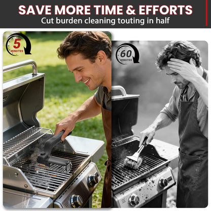 Electric Grill Brush,Cordless Electric Bbq Grill Cleaner With Powerful Motor,Electric Rotary Bbq Grill Brush,Rechargeable Grill Cleaning Brush for Outdoor Grill,Grilling Accessories