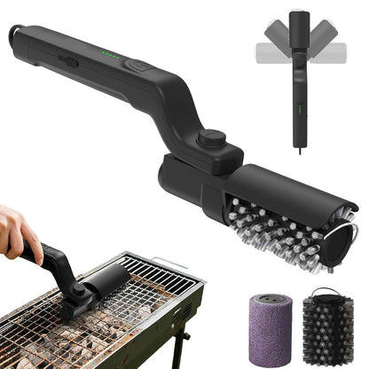 Electric Grill Brush,Cordless Electric Bbq Grill Cleaner With Powerful Motor,Electric Rotary Bbq Grill Brush,Rechargeable Grill Cleaning Brush for Outdoor Grill,Grilling Accessories