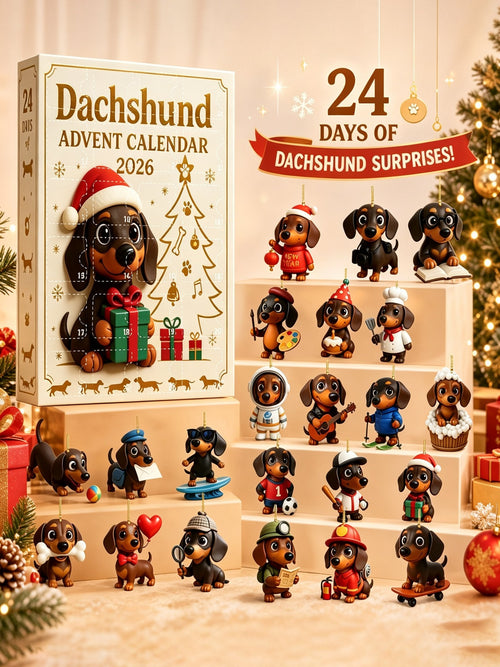 2026 Christmas Fun Dachshund Countdown Calendar Blind Box
